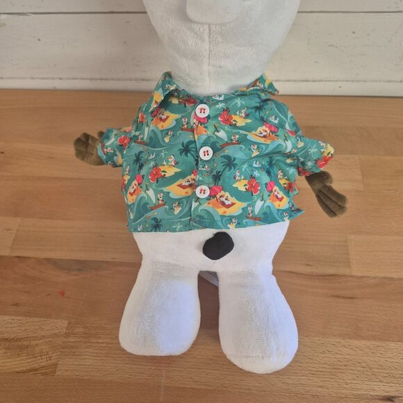Build a Bear Disney Olaf Plush Toy With Hawaiian Shirt & Checkered Hat 13" Tall - Picture 4 of 8